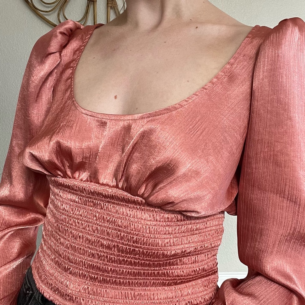 Free People Santiago Satin Blouse